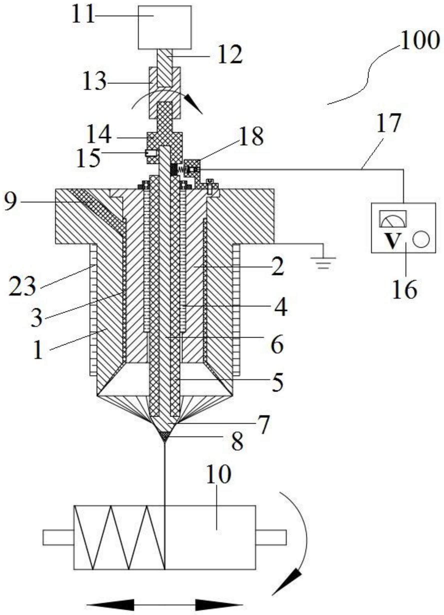 一种静电纺丝超细纤维捻线装置及方法