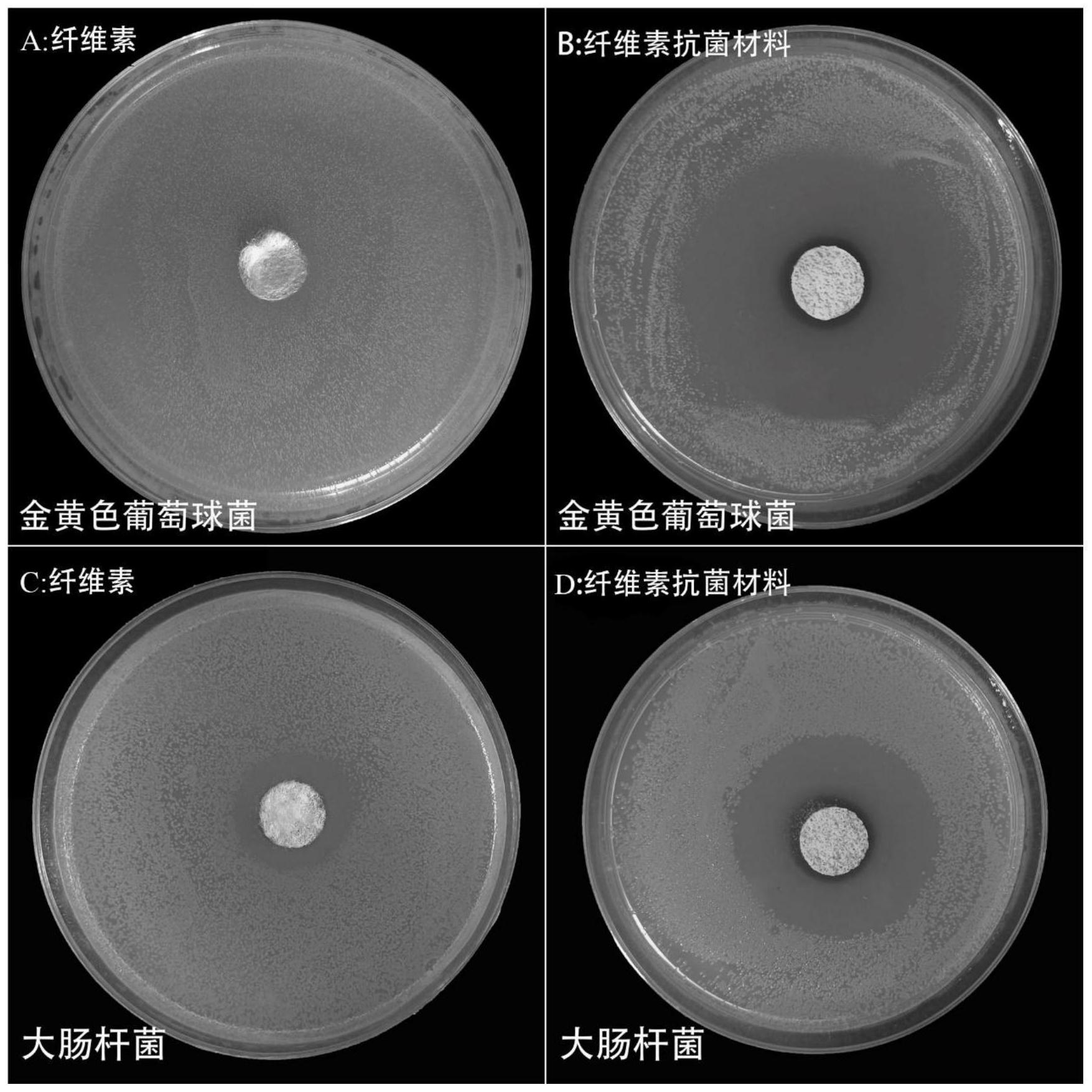一种具有赖氨酸接枝N-卤胺型席夫碱结构的纤维素抗菌材料及其制备方法
